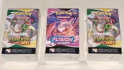 FREE PACKS w/ Evolving Skies & Fusion Strike Pokemon Lot +3 Build & Battle Boxes - Image 2