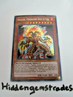 Yugioh! Nagflar, Generaider Boss Of Fire MYFI-EN030 Secret Rare 1st Ed Near Mint - Image 1