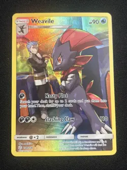 Pokemon TCG Weavile 238/236 Full Art Secret Rare Holo Card Cosmic Eclipse - Image 1