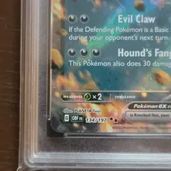 2023 Pokemon Obsidian Flames Houndoom Ex CC&G Graded 9.5 Card 134/197 PSA SGC NR - Image 3
