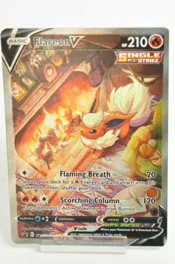 Pokemon card Flareon V SWSH179 Full Art SWSH Black Star Promos 2021 English LP - Image 1