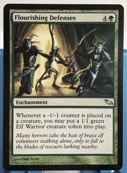FLOURISHING DEFENSES Shadowmoor MTG Magic the Gathering Uncommon NM Near Mint - Image 1