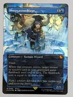 (Foil) Snapcaster Mage (Borderless) (Chocobo Track Foil) (469) Commander: FINAL - Image 1