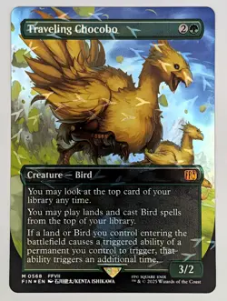 (Foil) Traveling Chocobo (Borderless) (Chocobo Track Foil) (568) FINAL FANTASY M - Image 1