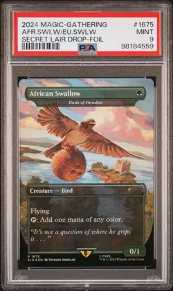 PSA 9 MTG African European Swallow Birds Of Paradise FOIL Monty Python SL 1675 - Image 2