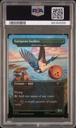 PSA 9 MTG African European Swallow Birds Of Paradise FOIL Monty Python SL 1675 - Image 3
