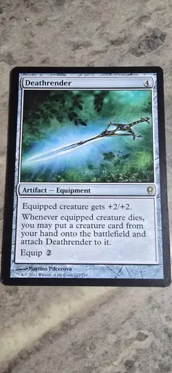 Deathrender Conspiracy Regular Artifact Equipment Rare MTG NM - Image 1