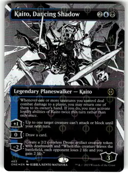 Kaito, Dancing Shadow (Borderless) (Step-and-Compleat Foil) NM Phyrexia All Will - Image 1