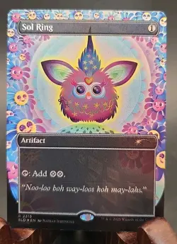Sol Ring Furby: Doo-Ay Noo-Lah Secret Lair MTG Rainbow Foil Near Mint - Image 1