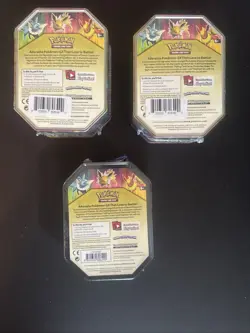Pokemon Tins 2019 Elemental Powers Jolteon,Vaporeon,Flareon GX Sealed Set of 3 - Image 4