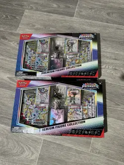 2x Pokemon Prismatic Evolutions Premium Figure Collection New Sealed In Hand ? - Image 1