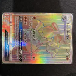 Pokemon Sun & Moon Forbidden Light Secret Rare Lucario GX 135/131 NM/M - Image 1