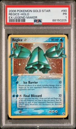Pokemon PSA 1 Regice Gold Star #90 Holo Ex Legend Maker 2006 English - Image 2