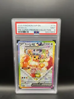 PSA 9 MINT Eevee Ex SVP 174 Pokemon Prismatic Super Premium Collection Promo! - Image 1
