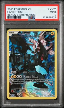 2015 POKEMON XY BLACK STAR PROMOS #XY76 FULL ART/ZEKROM PSA 9 - Image 1