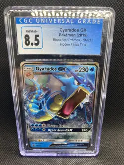 Gyarados Gx #SM212 2019 Pokemon Black Star Promo Hidden Fates CGC 8.5 - Image 1