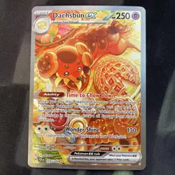 Dachsbun ex 169/142 Sv07: Stellar Crown Holo Pokemon Card Full Art Psychic - Image 1