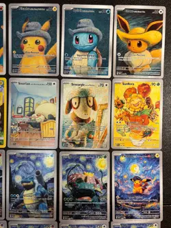 FULL SET Van Gogh Pokemon fan Card, new, NM or M, charizard, pikachu, eevee - Image 3