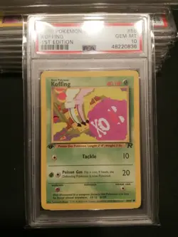 2000 Pokemon 1st edition Rocket #58 Koffing PSA 10 - Image 1