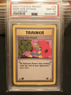 2000 Pokemon Rocket 1st edition GOOP GAS ATTACK PSA 10 #78 - Image 1