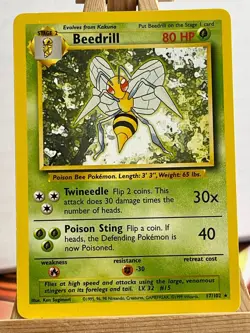 Bibor 17/102 Rare Base Set Englisch Exc Pokemon - Image 1