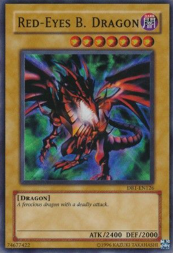 1X LP Red-Eyes B. Dragon - DB1-EN126 - Super Rare yugioh - Image 1