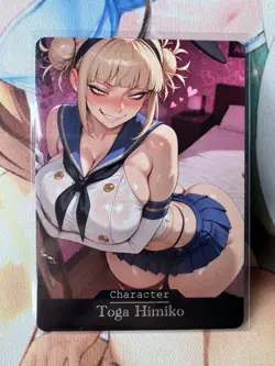 Toga Himiko My Hero Academia Goddess Story Waifu Anime Custom Card - Image 1