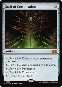 ~ Staff of Compleation ~ NM ~ Commander: Tarkir: Dragonstorm ~ MTG ~ - Image 1