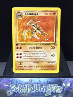 Pokemon Card Kabutops 24/62 Fossil Set Non Holo Rare WOTC 1st Edition Light Play - Image 1