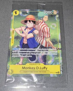 🔥🔥 One Piece CCG Monkey.D.Luffy OP10-111 Rare Promo Card Factory Sealed Mint - Image 1