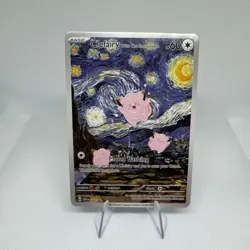 Pokemon Clefairy Starry Night Van Gogh Beautiful Moon ACG Star Trading Card NM - Image 1