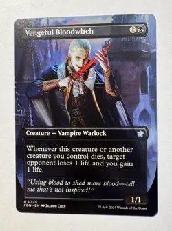 Vengeful Bloodwitch 0325 Borderless| Magic the Gathering| Foundations | Uncommon - Image 1