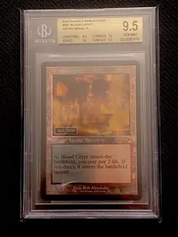 BGS 9.5 Ravnica Remastered Serialized (421/500) Blood Crypt Retro Frame - Image 1