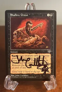 MTG Shallow Grave Signed John Coulthart Artist Proof LP Magic The Gathering AP - Image 1