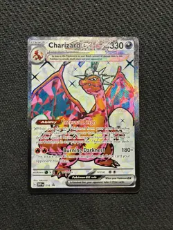 2023 POKEMON SCARLET & VIOLET BLACK STAR PROMO PREMIUM CHARIZARD EX #56 - Image 1