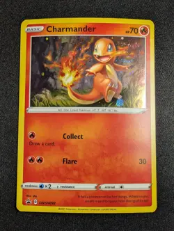 Pokemon Charmander SWSH092 Holo Rare Black Star Promo (Swirl) NM - Image 1