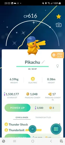 Pokemon Go Shiny Pikachu TCG Hat - Image 1