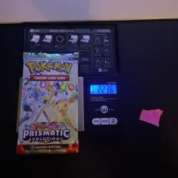 GOD PACKU 22.36g VERY HEAVY Prismatic Evolutions Pokemon Sealed Booster Pack New - Image 1