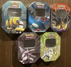 Lot of 5 Vintage Pokemon Empty - Tins Lots Of Cool Throwbacks - Image 1