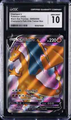 2020 POKEMON SWSH BLACK STAR PROMO #050 CHARIZARD V CGC 10 GEM MINT - Image 1