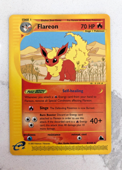 2003 Pokemon Flareon Skyridge NON Holo Rare 8/144 ~NM+ - Image 1