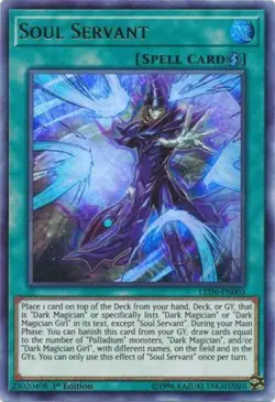 Yugioh! LP Soul Servant - LED6-EN003 - Ultra Rare - 1st Edition Lightly Played, - Image 1