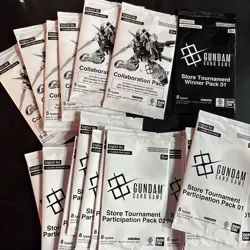 Gundam Card Game TCG Store Tournament Participation Pack Lot - Image 1