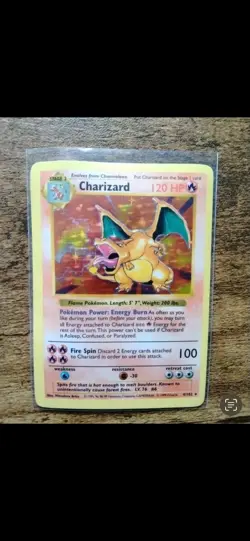 1999 Holographic Shadowless Charizard Pokemon Card 4/102 NM - Image 3