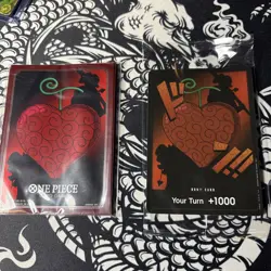 One Piece DF03 Devil Fruit Collection Vol 3 Sealed Promo Don Card & Sleeves Only - Image 1