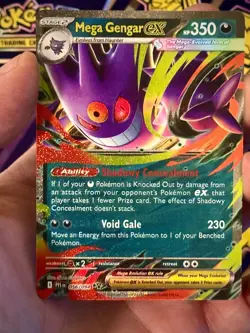 Mega Gengar ex 056/094 Me02: Phantasmal Flames Holo Pokemon Card - Image 2