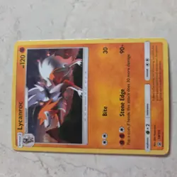 Lycanroc SM105 Sun & Moon Black Star Promo Cosmos Holo Pokemon Card LP - Image 4