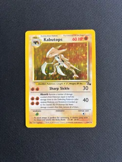 Pokemon Card Fossil Set Holo Kabutops 9/62 WOTC - Image 1