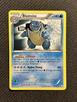 Blastoise Non Holo Rare Boundaries Crossed 31/149 Pokemon Card MP - Image 1