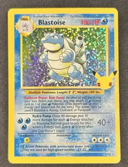 Blastoise 2/102 NM Celebrations 25th Anniversary 2021 Holo Pokemon Card - Image 1